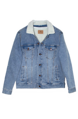 Unisex Sherpa Lined Denim Jacket