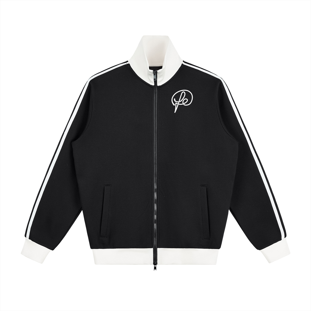 Contrast Side Stripe Fleece Track Jacket