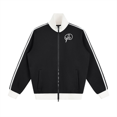 Contrast Side Stripe Fleece Track Jacket