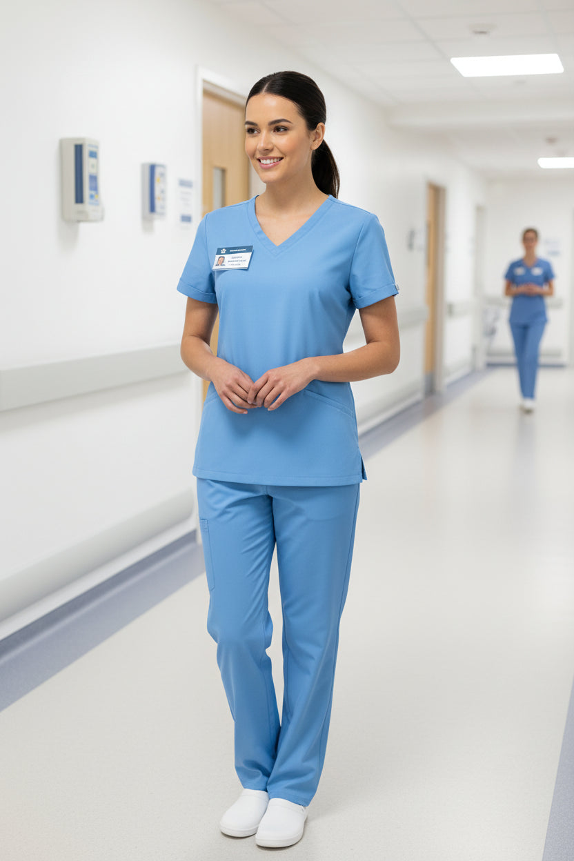 Womens Invincible Stretch Scrub Top